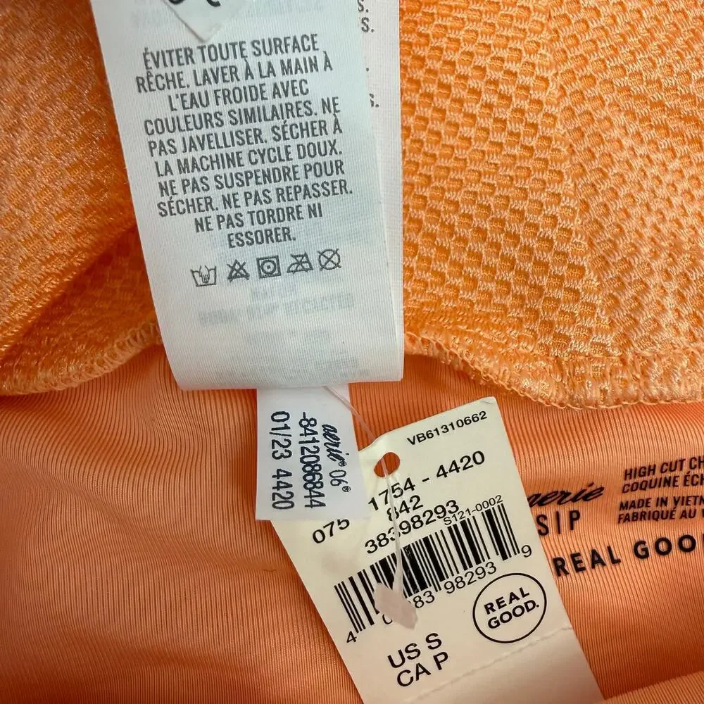 Aerie Bikini Set Size XS/Small Real Good Bottom Textured High Waist Swim NWT